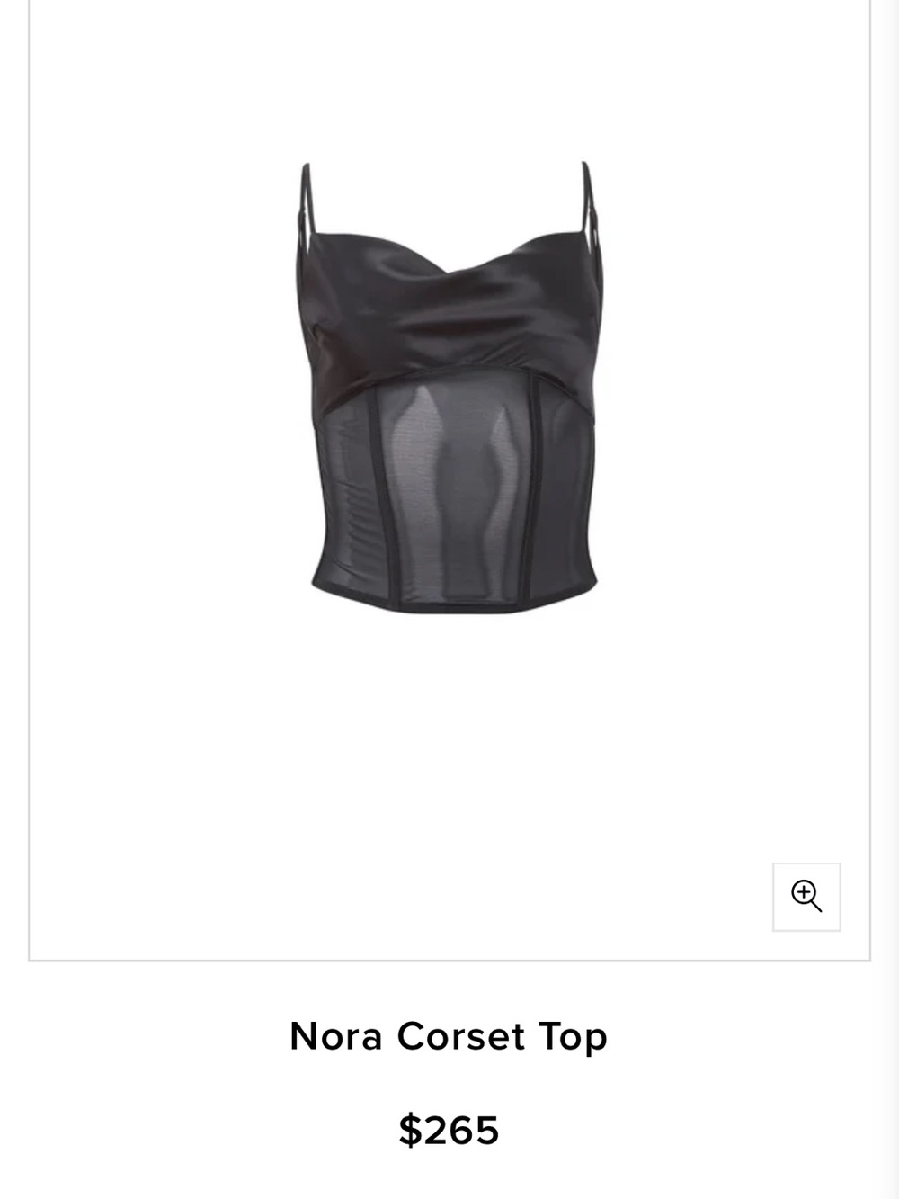 Fleur du Mal Nora Corset Top - Black